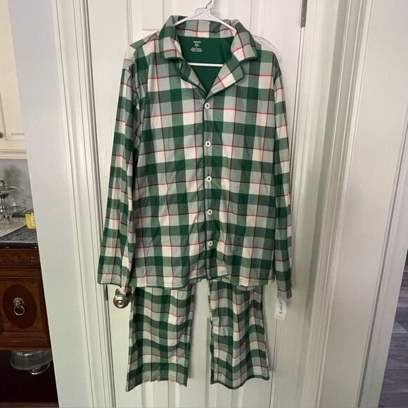 NWT CARTERS ADULT LARGE PLAID PAJAMAS - Picture 1 of 14